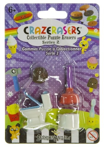 Toilet Essentials (4 Mini-Erasers) - CrazErasers: Collectible Erasers Series #2