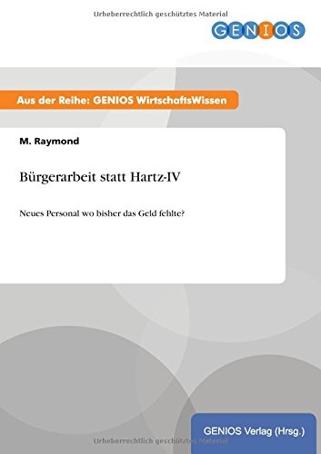 Bürgerarbeit Statt Hartz-IV