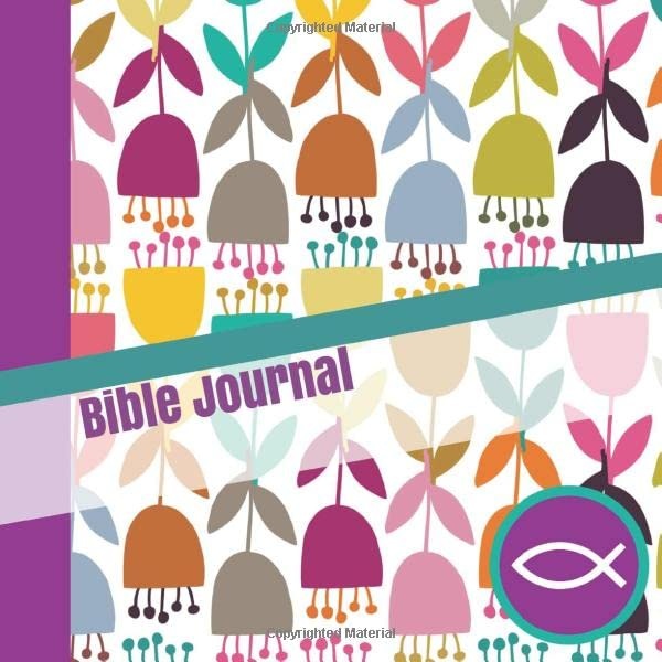 Bible Journal: Teen Girls Daily Bible Reading and Prayer Notebook with Whimsical Purple and Teal Tulip Flowers Cover