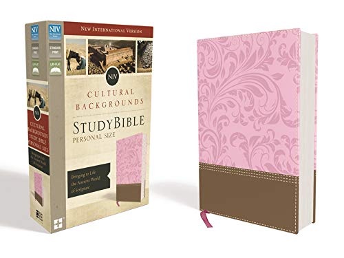 NIV, Cultural Backgrounds Study Bible, Personal Size, Leathersoft, Pink/Brown, Red Letter Edition: Bringing to Life the Ancient World of Scripture