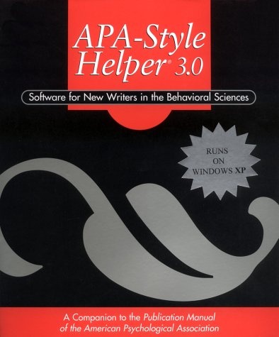 APA Style Helper 3.0: Software for New Writers in the Behavioral Sciences (CD-ROM, Individual Version)