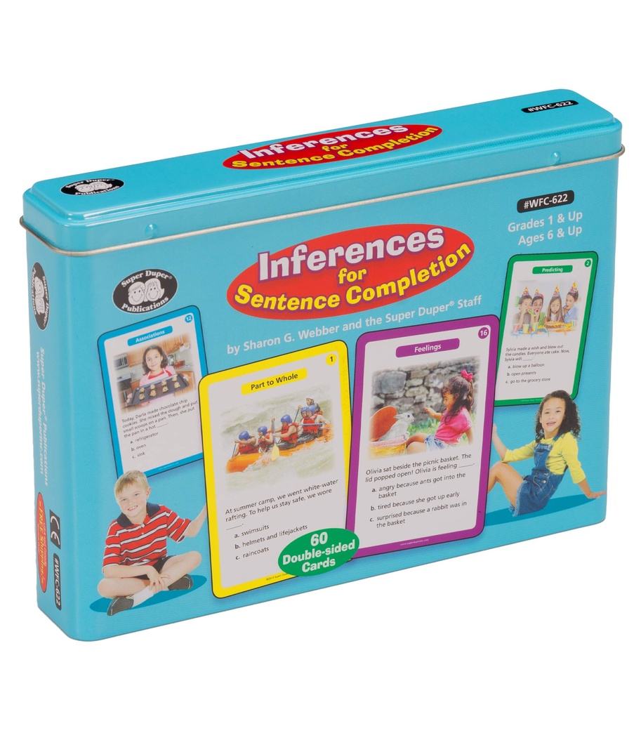 Super Duper Publications Inferences for Sentence Completion Fun Deck Early Reader Flash Cards Educational Learning Resource for Children