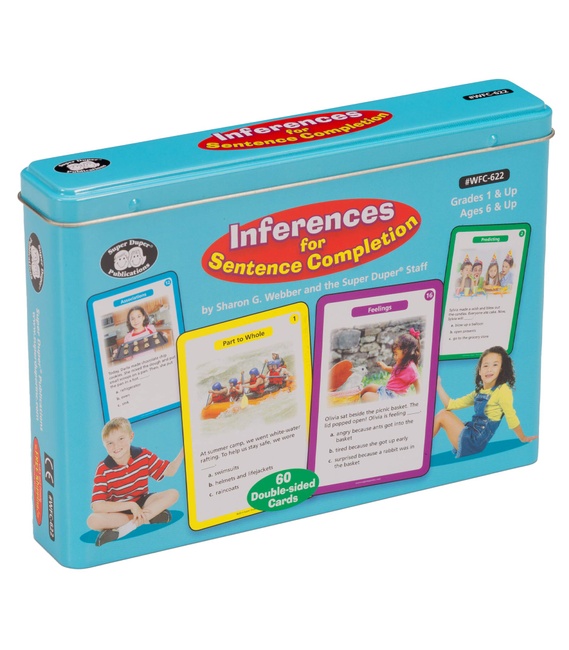 Super Duper Publications Inferences for Sentence Completion Fun Deck Early Reader Flash Cards Educational Learning Resource for Children