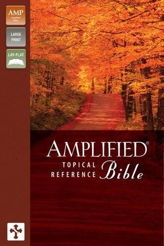 Amplified Topical Reference Bible, Imitation Leather, Tan/Burgundy