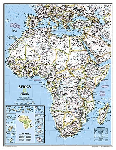 National Geographic: Africa Classic Enlarged Wall Map - Laminated (35.75 x 46.25 inches) (National Geographic Reference Map)