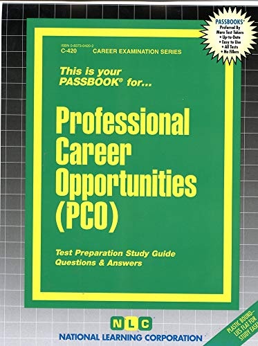 Professional Career Opportunities (PCO): Passbooks Study Guide (Career Examination Series)