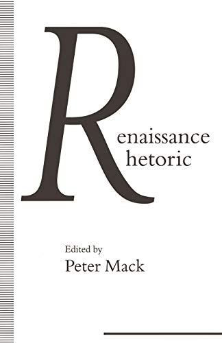 Renaissance Rhetoric (Warwick Studies in the European Humanities)