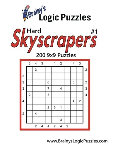 Brainy's Logic Puzzles Hard Skyscrapers #1 200 9x9 Puzzles