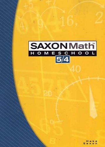 Saxon Math 5/4, 3rd Edition Home school Student Edition.