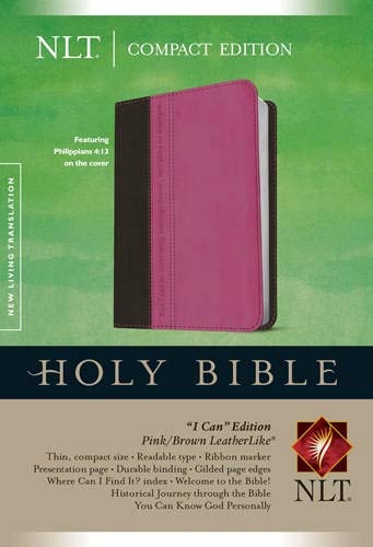 Compact Edition Bible NLT, TuTone (LeatherLike, Pink/Brown)