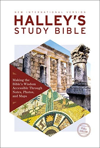 NIV, Halley's Study Bible, Hardcover, Red Letter, Comfort Print: Making the Bible's Wisdom Accessible Through Notes, Photos, and Maps