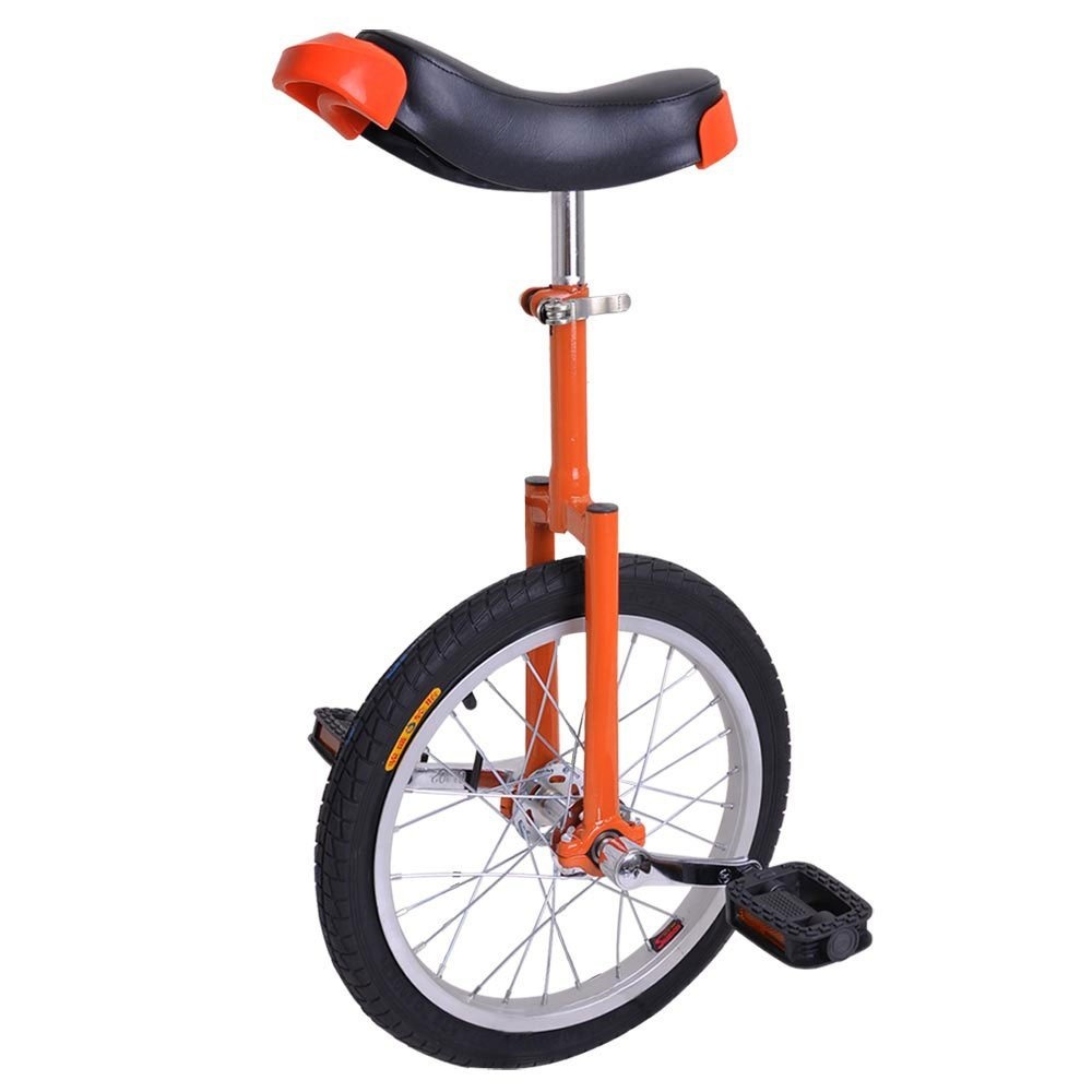Astonishing Bright Orange 16 Inch In 16" Mountain Bike Wheel Frame Unicycle Cycling Bike With Comfortable Release Saddle Seat